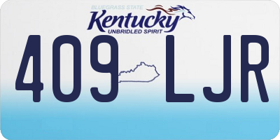 KY license plate 409LJR