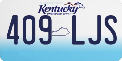 KY license plate 409LJS