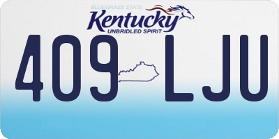 KY license plate 409LJU