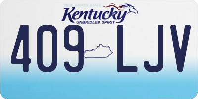 KY license plate 409LJV