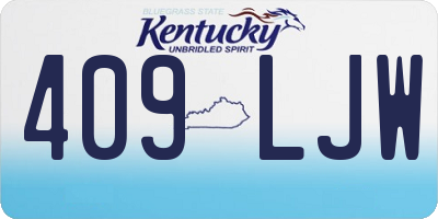 KY license plate 409LJW
