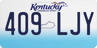 KY license plate 409LJY