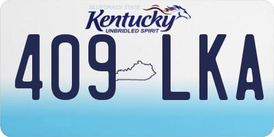 KY license plate 409LKA