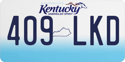 KY license plate 409LKD