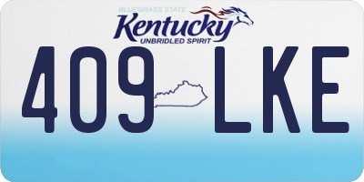 KY license plate 409LKE