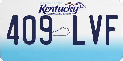 KY license plate 409LVF