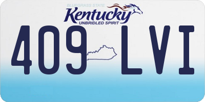 KY license plate 409LVI