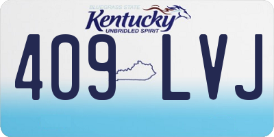 KY license plate 409LVJ