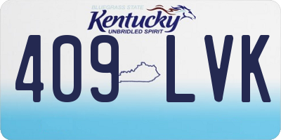 KY license plate 409LVK