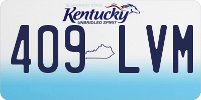 KY license plate 409LVM