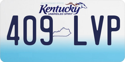 KY license plate 409LVP