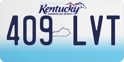 KY license plate 409LVT
