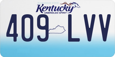 KY license plate 409LVV