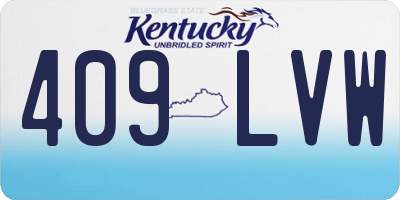 KY license plate 409LVW