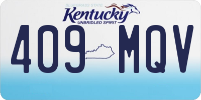 KY license plate 409MQV