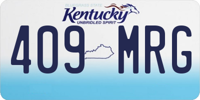 KY license plate 409MRG
