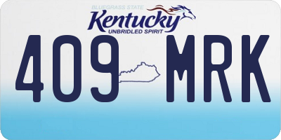 KY license plate 409MRK