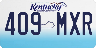 KY license plate 409MXR