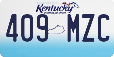 KY license plate 409MZC
