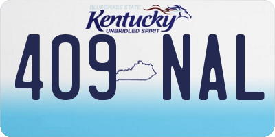 KY license plate 409NAL