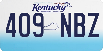 KY license plate 409NBZ