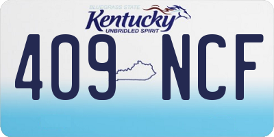 KY license plate 409NCF