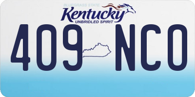 KY license plate 409NCO