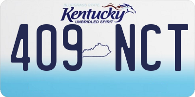 KY license plate 409NCT