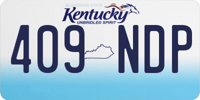 KY license plate 409NDP