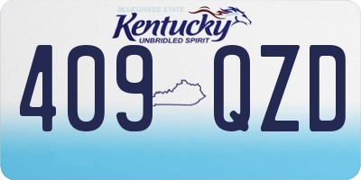 KY license plate 409QZD