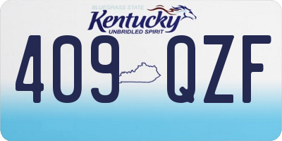 KY license plate 409QZF