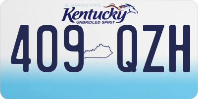 KY license plate 409QZH