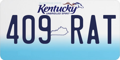 KY license plate 409RAT