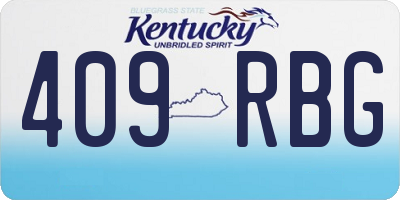 KY license plate 409RBG