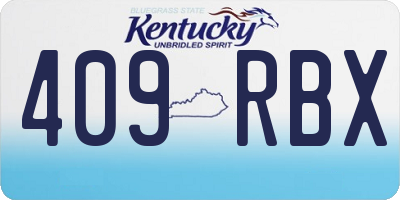 KY license plate 409RBX
