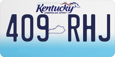 KY license plate 409RHJ