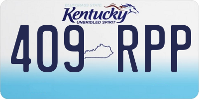 KY license plate 409RPP