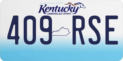 KY license plate 409RSE