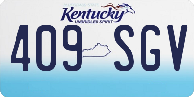 KY license plate 409SGV