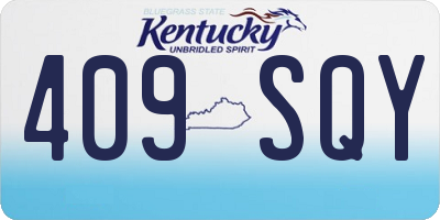 KY license plate 409SQY