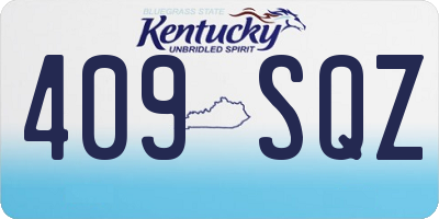 KY license plate 409SQZ