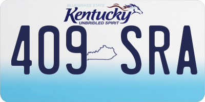 KY license plate 409SRA