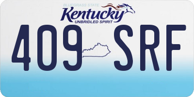 KY license plate 409SRF