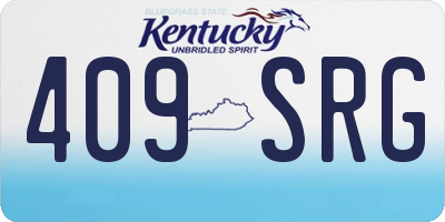KY license plate 409SRG