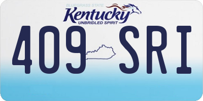 KY license plate 409SRI