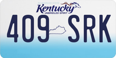 KY license plate 409SRK