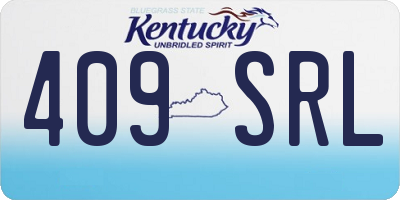KY license plate 409SRL