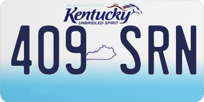 KY license plate 409SRN
