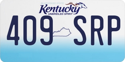 KY license plate 409SRP