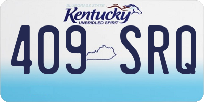 KY license plate 409SRQ